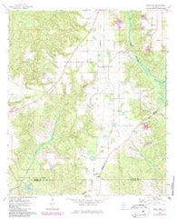 Uriah East Alabama Historical topographic map, 1:24000 scale, 7.5 X 7.5 Minute, Year 1972