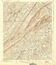 Vandiver Alabama Historical topographic map, 1:62500 scale, 15 X 15 Minute, Year 1908