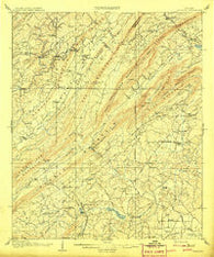 Vandiver Alabama Historical topographic map, 1:62500 scale, 15 X 15 Minute, Year 1908