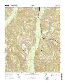 Vida Alabama Current topographic map, 1:24000 scale, 7.5 X 7.5 Minute, Year 2014