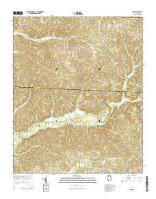 Vina Alabama Current topographic map, 1:24000 scale, 7.5 X 7.5 Minute, Year 2014