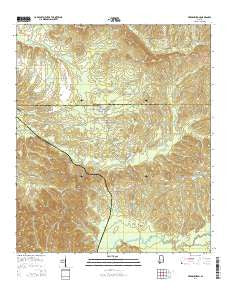 Vredenburgh Alabama Current topographic map, 1:24000 scale, 7.5 X 7.5 Minute, Year 2014