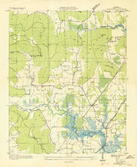 Wannville Alabama Historical topographic map, 1:24000 scale, 7.5 X 7.5 Minute, Year 1936