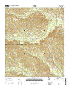 Ward Alabama Current topographic map, 1:24000 scale, 7.5 X 7.5 Minute, Year 2014