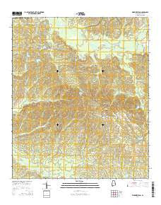 Warriorstand Alabama Current topographic map, 1:24000 scale, 7.5 X 7.5 Minute, Year 2014