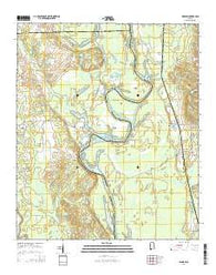 Warsaw Alabama Current topographic map, 1:24000 scale, 7.5 X 7.5 Minute, Year 2014