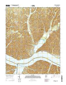 Waterloo Alabama Current topographic map, 1:24000 scale, 7.5 X 7.5 Minute, Year 2014