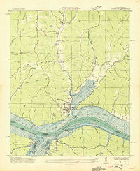 Waterloo Alabama Historical topographic map, 1:24000 scale, 7.5 X 7.5 Minute, Year 1936