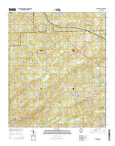 Waverly Alabama Current topographic map, 1:24000 scale, 7.5 X 7.5 Minute, Year 2014