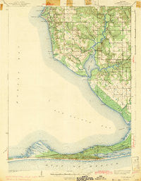 Weeks Bay Alabama Historical topographic map, 1:62500 scale, 15 X 15 Minute, Year 1943