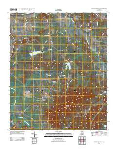 Weisner Mountain Alabama Historical topographic map, 1:24000 scale, 7.5 X 7.5 Minute, Year 2011