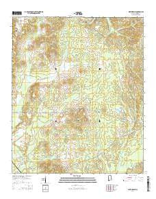 West Greene Alabama Current topographic map, 1:24000 scale, 7.5 X 7.5 Minute, Year 2014