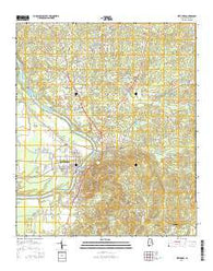 Wetumpka Alabama Current topographic map, 1:24000 scale, 7.5 X 7.5 Minute, Year 2014