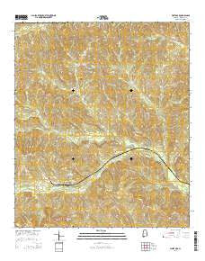 White Oak Alabama Current topographic map, 1:24000 scale, 7.5 X 7.5 Minute, Year 2014