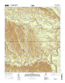 Whitfield Alabama Current topographic map, 1:24000 scale, 7.5 X 7.5 Minute, Year 2014