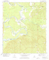 Woods Bluff Alabama Historical topographic map, 1:24000 scale, 7.5 X 7.5 Minute, Year 1972