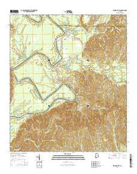 Woods Bluff Alabama Current topographic map, 1:24000 scale, 7.5 X 7.5 Minute, Year 2014