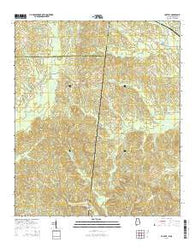 Yantley Alabama Current topographic map, 1:24000 scale, 7.5 X 7.5 Minute, Year 2014