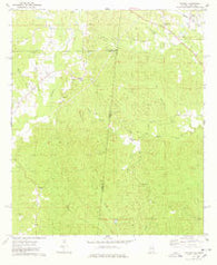 Yantley Alabama Historical topographic map, 1:24000 scale, 7.5 X 7.5 Minute, Year 1974