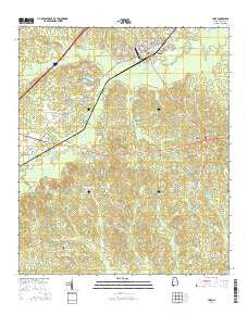 York Alabama Current topographic map, 1:24000 scale, 7.5 X 7.5 Minute, Year 2014