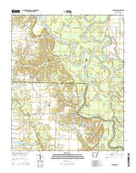 Aberdeen Arkansas Current topographic map, 1:24000 scale, 7.5 X 7.5 Minute, Year 2014