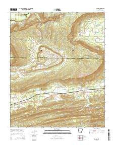 Adona Arkansas Current topographic map, 1:24000 scale, 7.5 X 7.5 Minute, Year 2014