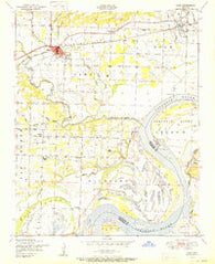 Alma Arkansas Historical topographic map, 1:24000 scale, 7.5 X 7.5 Minute, Year 1951