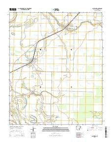 Altheimer Arkansas Current topographic map, 1:24000 scale, 7.5 X 7.5 Minute, Year 2014