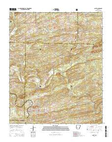 Amity Arkansas Current topographic map, 1:24000 scale, 7.5 X 7.5 Minute, Year 2014