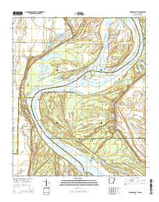 Arkansas City Arkansas Current topographic map, 1:24000 scale, 7.5 X 7.5 Minute, Year 2014