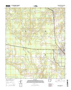 Ashdown West Arkansas Current topographic map, 1:24000 scale, 7.5 X 7.5 Minute, Year 2014