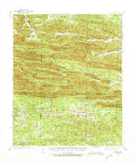 Athens Arkansas Historical topographic map, 1:62500 scale, 15 X 15 Minute, Year 1936