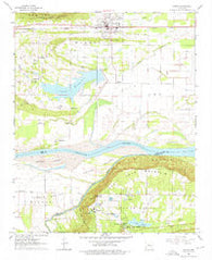 Atkins Arkansas Historical topographic map, 1:24000 scale, 7.5 X 7.5 Minute, Year 1961