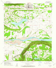 Atkins Arkansas Historical topographic map, 1:24000 scale, 7.5 X 7.5 Minute, Year 1961
