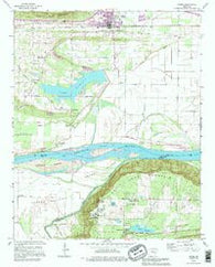 Atkins Arkansas Historical topographic map, 1:24000 scale, 7.5 X 7.5 Minute, Year 1989