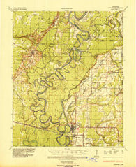 Augusta Arkansas Historical topographic map, 1:62500 scale, 15 X 15 Minute, Year 1935