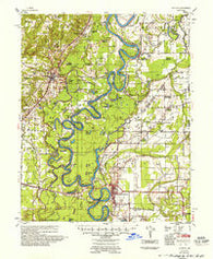 Augusta Arkansas Historical topographic map, 1:62500 scale, 15 X 15 Minute, Year 1957