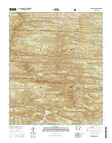 Baker Springs Arkansas Current topographic map, 1:24000 scale, 7.5 X 7.5 Minute, Year 2014