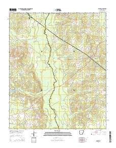 Banks Arkansas Current topographic map, 1:24000 scale, 7.5 X 7.5 Minute, Year 2014