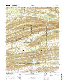 Barber Arkansas Current topographic map, 1:24000 scale, 7.5 X 7.5 Minute, Year 2014