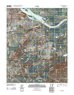 Barling Arkansas Historical topographic map, 1:24000 scale, 7.5 X 7.5 Minute, Year 2011