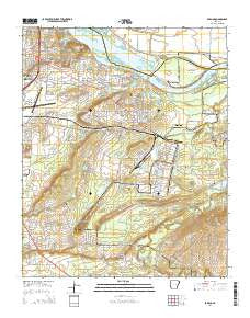 Barling Arkansas Current topographic map, 1:24000 scale, 7.5 X 7.5 Minute, Year 2014