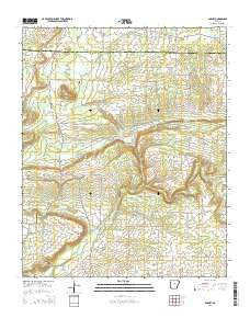 Barney Arkansas Current topographic map, 1:24000 scale, 7.5 X 7.5 Minute, Year 2014