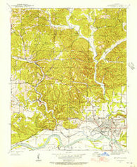 Batesville Arkansas Historical topographic map, 1:24000 scale, 7.5 X 7.5 Minute, Year 1943