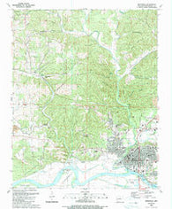 Batesville Arkansas Historical topographic map, 1:24000 scale, 7.5 X 7.5 Minute, Year 1989