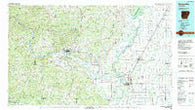 Batesville Arkansas Historical topographic map, 1:100000 scale, 30 X 60 Minute, Year 1986