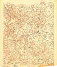 Batesville Arkansas Historical topographic map, 1:125000 scale, 30 X 30 Minute, Year 1891