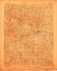 Batesville Arkansas Historical topographic map, 1:125000 scale, 30 X 30 Minute, Year 1891