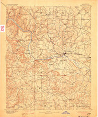 Batesville Arkansas Historical topographic map, 1:125000 scale, 30 X 30 Minute, Year 1891