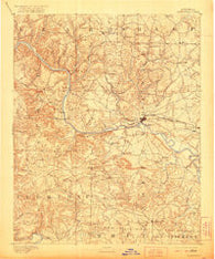Batesville Arkansas Historical topographic map, 1:125000 scale, 30 X 30 Minute, Year 1891